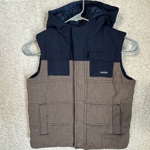 Janie and Jack Other - Janie and Jack Vest Boys 4-5 Hooded Puffer Lined Zip Pockets Fall Winter Outerwe